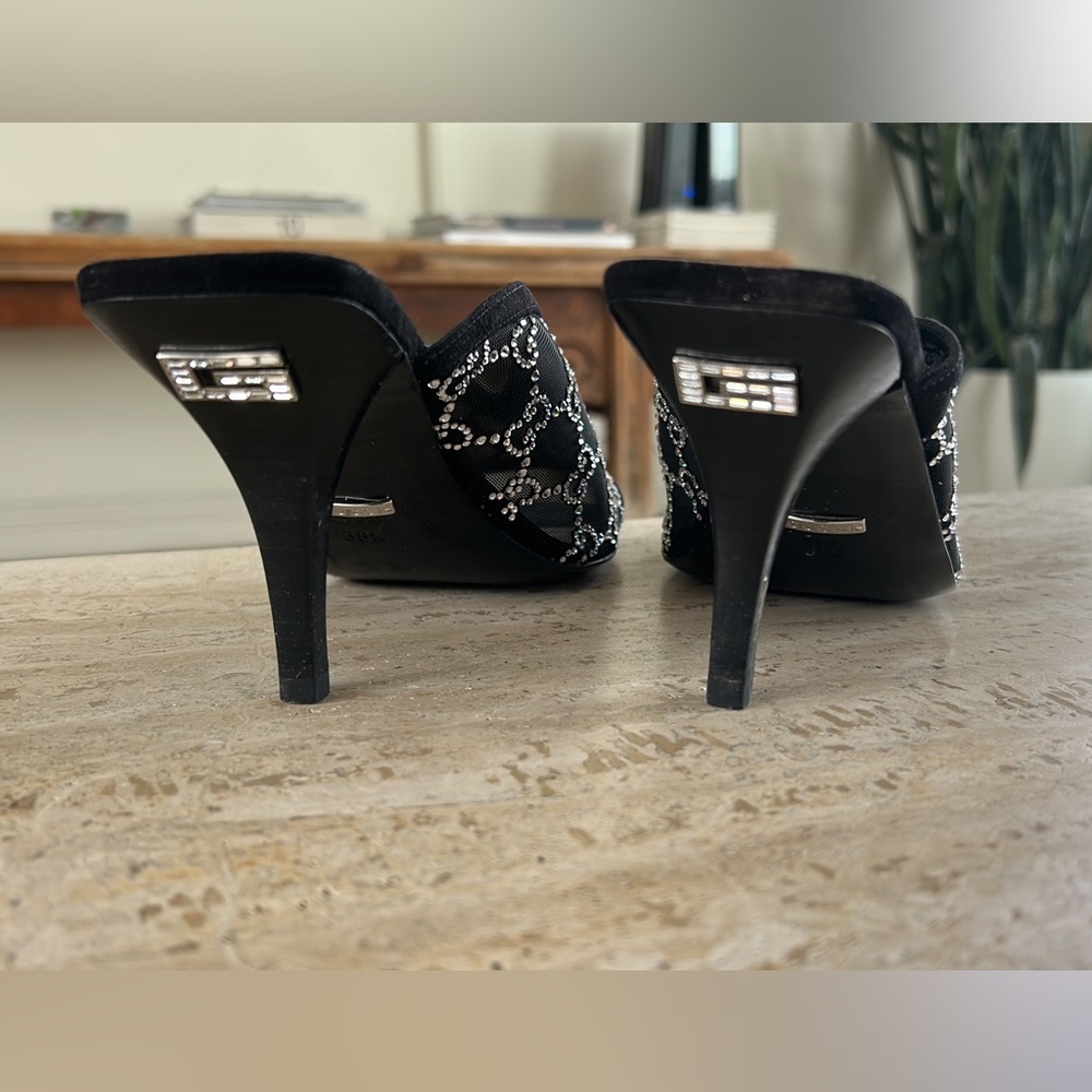 Gucci  GG Embellished Heeled Mules